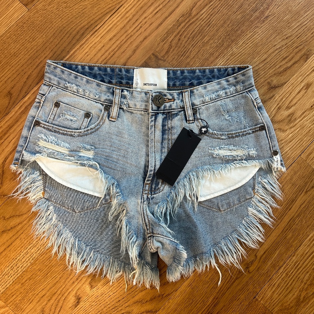 One Teaspoon denim shorts, size 24